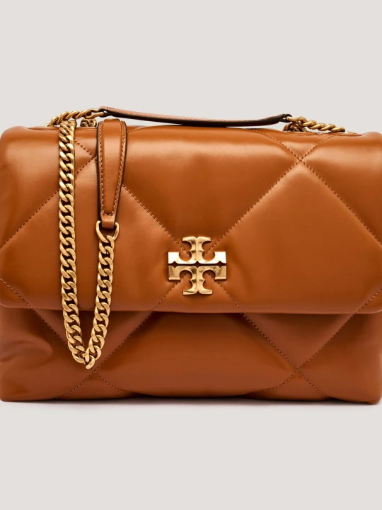 Zdjęcie produktu TORY BURCH Skórzana torebka na ramię Kira brązowy
