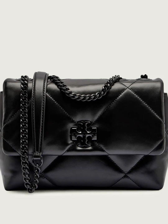 Zdjęcie produktu TORY BURCH Skórzana torebka na ramię Kira Diamond czarny