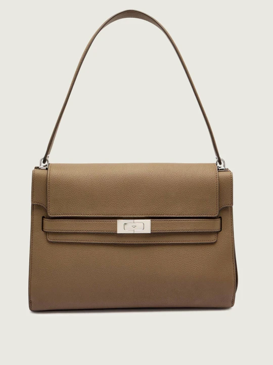 Zdjęcie produktu TORY BURCH Skórzana torebka na ramię Lee Radziwill Pebble brązowy