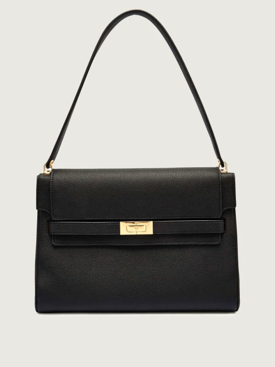 Zdjęcie produktu TORY BURCH Skórzana torebka na ramię Lee Radziwill Pebble czarny