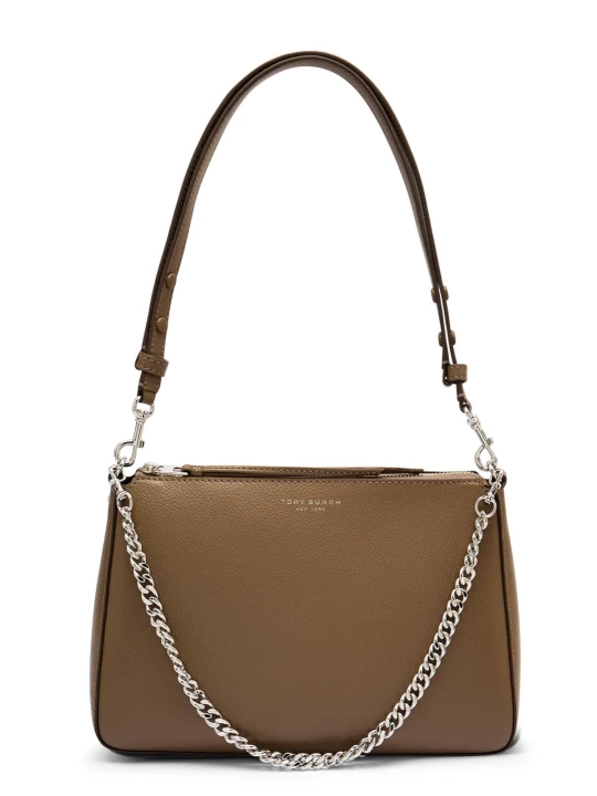 Zdjęcie produktu TORY BURCH Skórzana torebka na ramię Perry brązowy