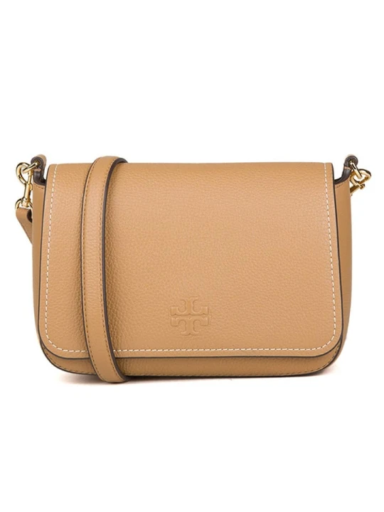 Zdjęcie produktu Tory Burch Skórzana torebka w kolorze beżowym - 24 x 15 x 9 cm rozmiar: onesize