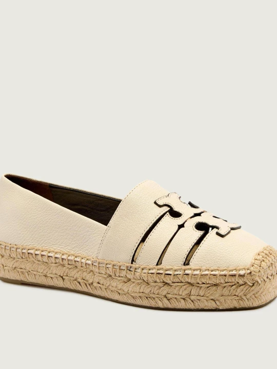 Zdjęcie produktu TORY BURCH Skórzane espadryle INES ecru