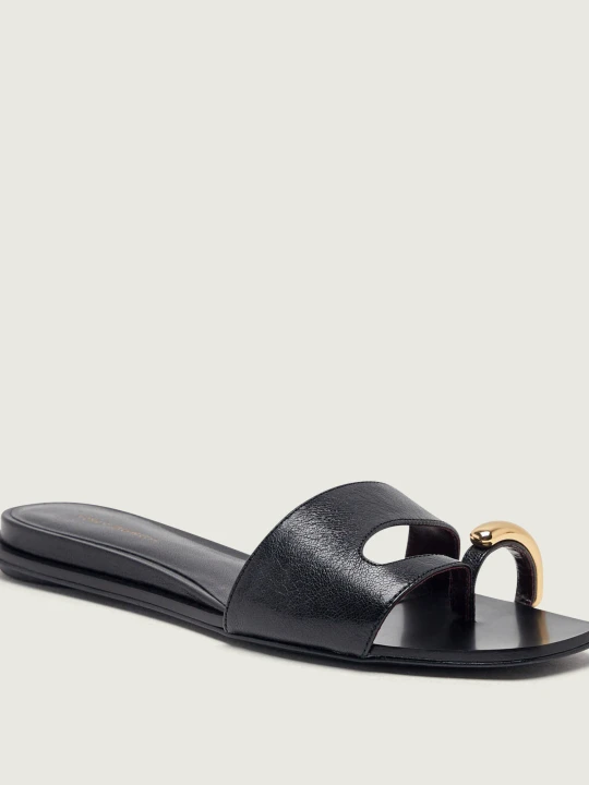 Zdjęcie produktu TORY BURCH Skórzane japonki czarny