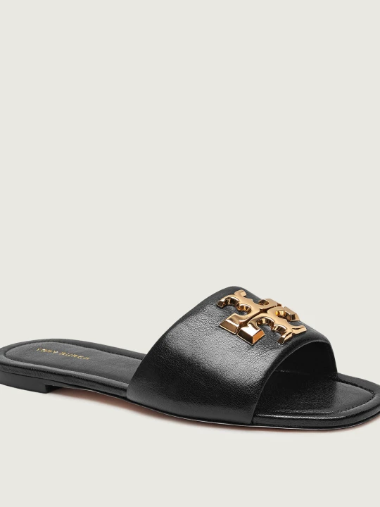 Zdjęcie produktu TORY BURCH Skórzane klapki ELEANOR czarny