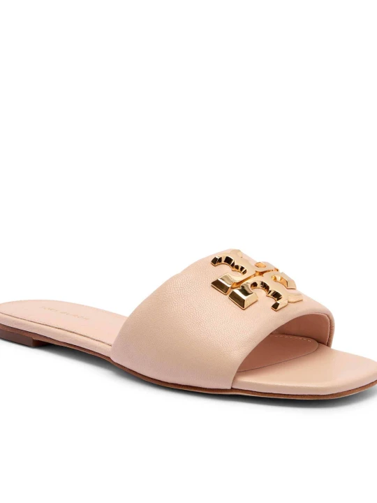 Zdjęcie produktu TORY BURCH Skórzane klapki ELEANOR pudrowy róż