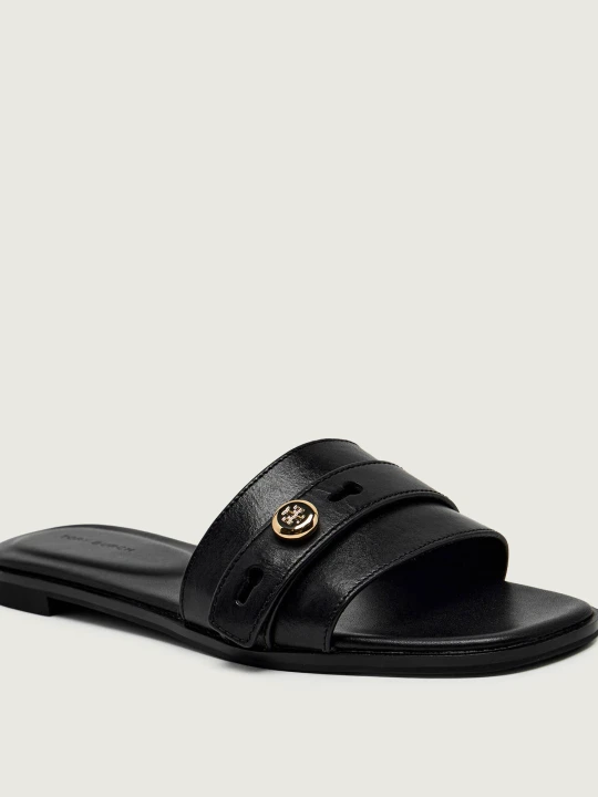 Zdjęcie produktu TORY BURCH Skórzane klapki ROMY czarny
