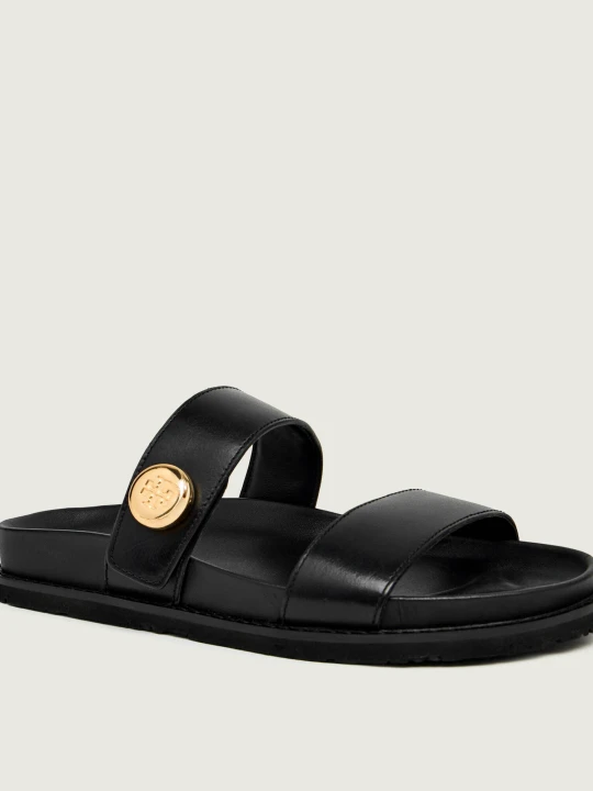 Zdjęcie produktu TORY BURCH Skórzane klapki ROMY czarny