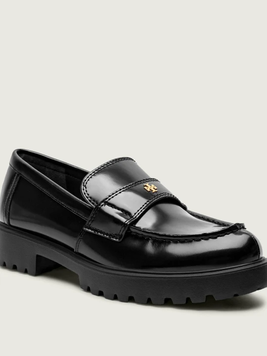 Zdjęcie produktu TORY BURCH Skórzane loafersy LUG czarny