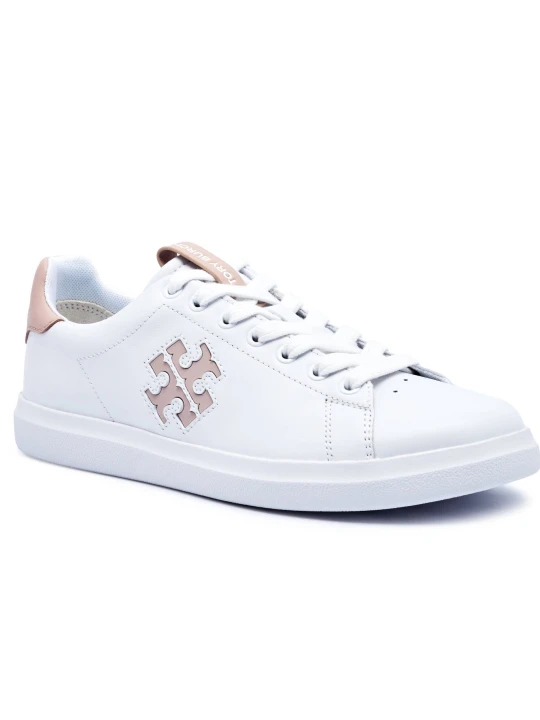 Zdjęcie produktu TORY BURCH Skórzane sneakersy DOUBLE T HOWELL COURT biały