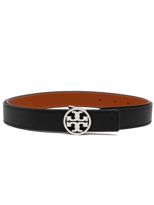 Zdjęcie produktu TORY BURCH Skórzany dwustronny pasek 1" Miller czarny