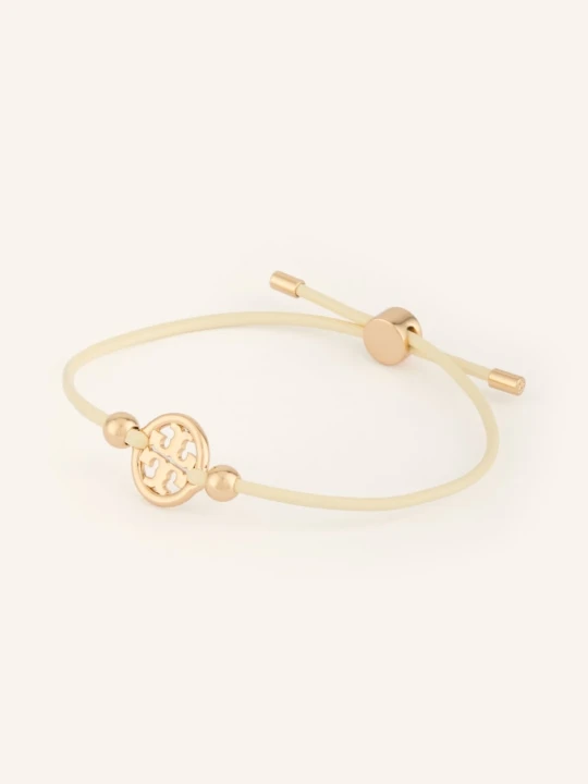 Zdjęcie produktu Tory Burch Skórzany Pasek Miller gold brązowy