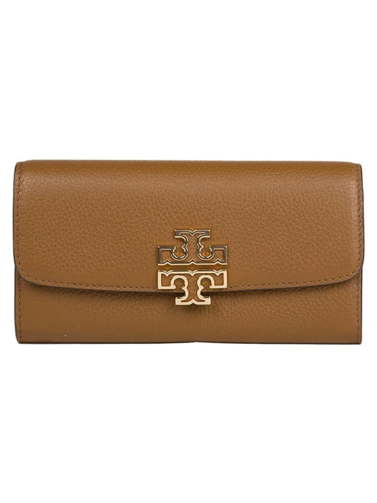 Zdjęcie produktu Tory Burch Skórzany portfel w kolorze jasnobrązowym - 19 x 9 x 4 cm rozmiar: onesize