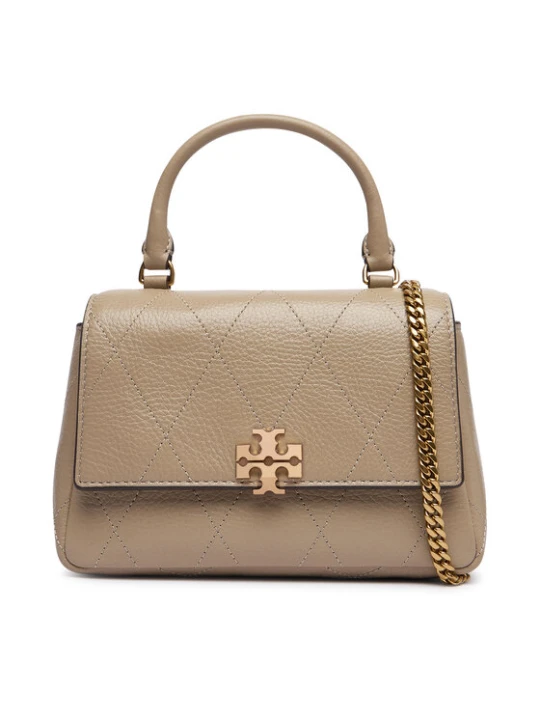 Zdjęcie produktu Tory Burch Torebka Charlie Quilted Mini Top Handle Chain Wallet 186032 Beżowy