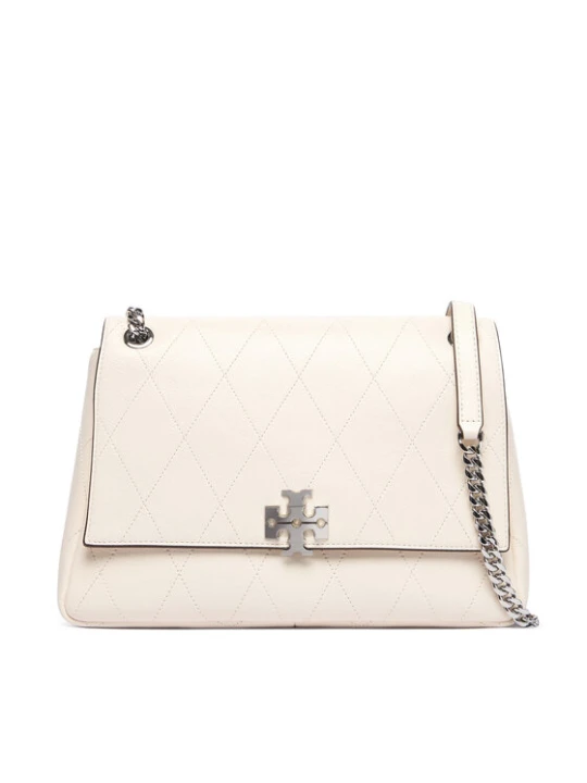 Zdjęcie produktu Tory Burch Torebka Charlie Quilted Shoulder Bag 185828 Kremowy