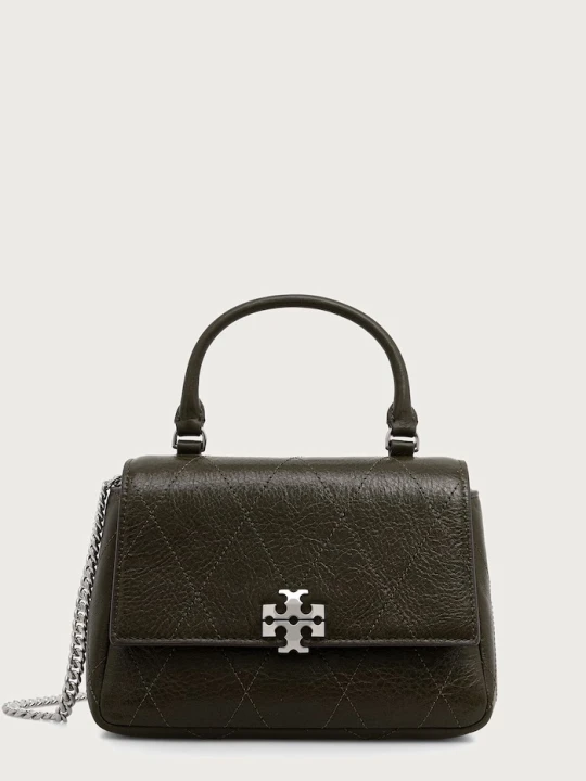 Zdjęcie produktu Tory Burch torebka crossbody damska skórzana Charlie zielony