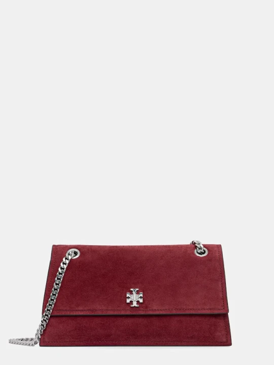 Zdjęcie produktu Tory Burch torebka damska zamszowa Kira bordowy