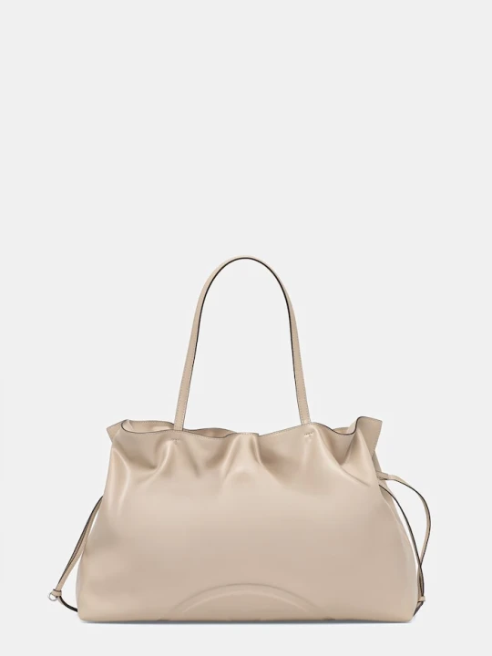 Zdjęcie produktu Tory Burch torebka tote damska z imitacji skóry Ella beżowy