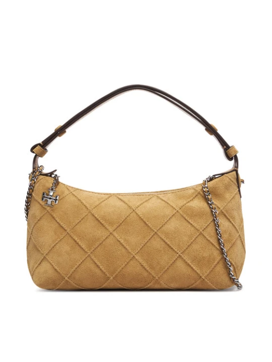 Zdjęcie produktu Tory Burch Torebka Fleming Suede Pochette 185797 Kremowy