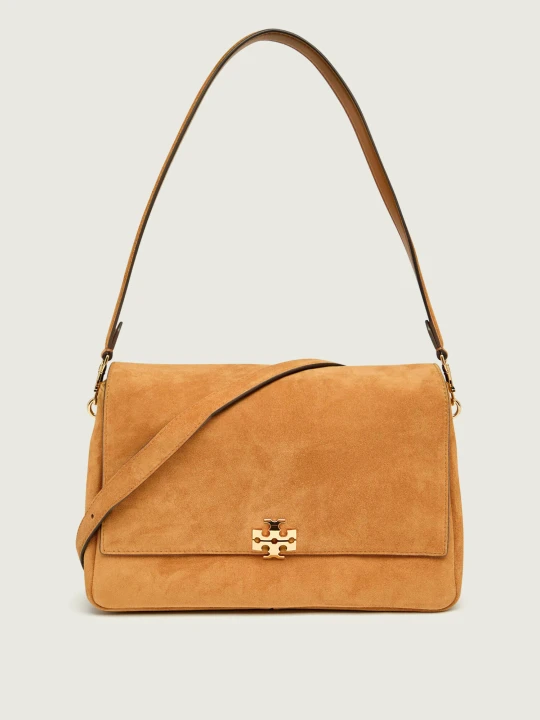 Zdjęcie produktu TORY BURCH Torebka na ramię Charlie | zamsz beżowy
