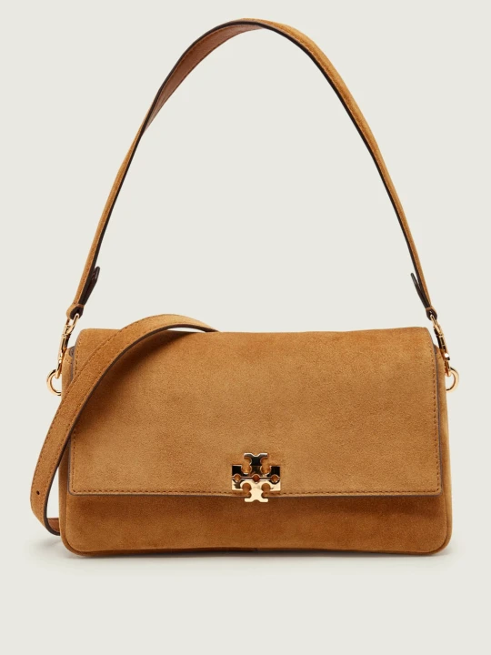 Zdjęcie produktu TORY BURCH Torebka na ramię Charlie | zamsz beżowy