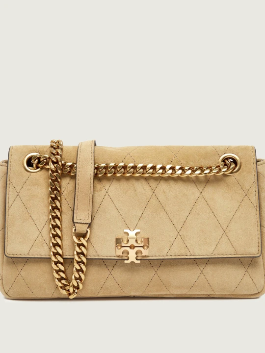 Zdjęcie produktu TORY BURCH Torebka na ramię Charlie | zamsz beżowy