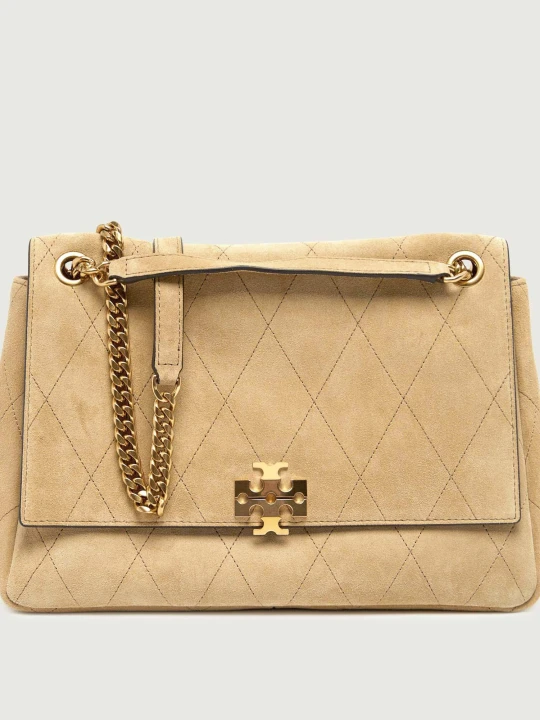 Zdjęcie produktu TORY BURCH Torebka na ramię Charlie | zamsz beżowy