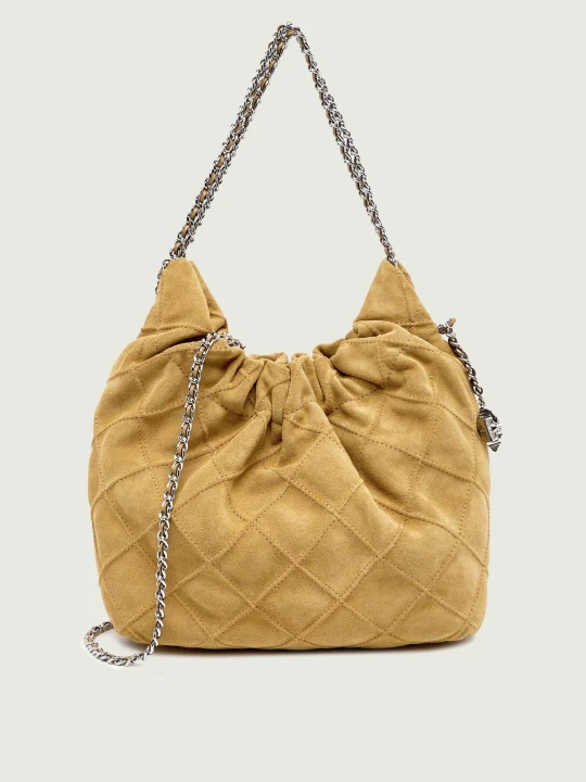 Zdjęcie produktu TORY BURCH Torebka na ramię Fleming | zamsz beżowy