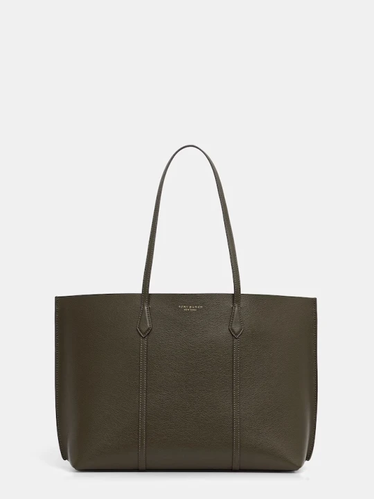 Zdjęcie produktu Tory Burch torebka shopper damska skórzana Perry zielony