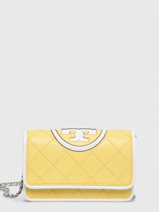 Zdjęcie produktu Tory Burch torebka skórzana żółty