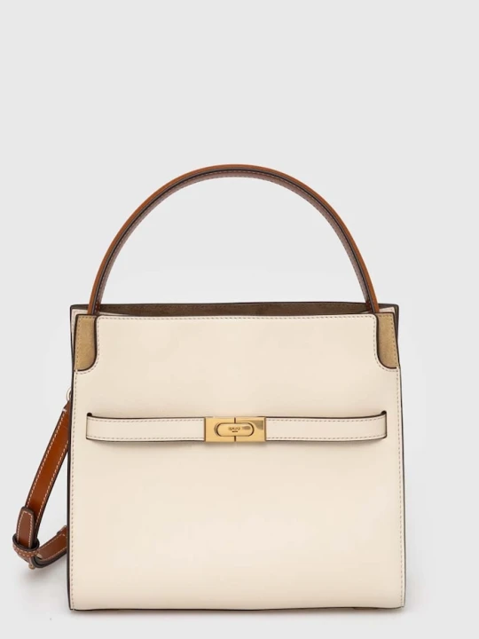 Zdjęcie produktu Tory Burch torebka skórzana Lee Radziwill beżowy