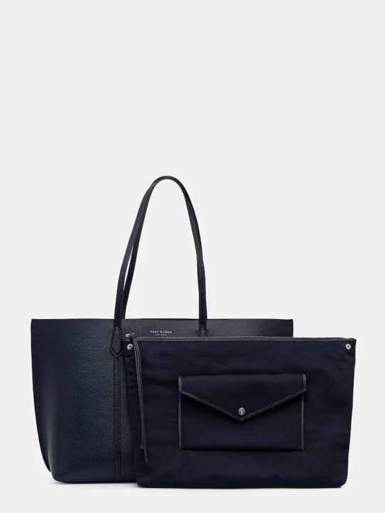 Zdjęcie produktu Tory Burch torebka skórzana Perry granatowy