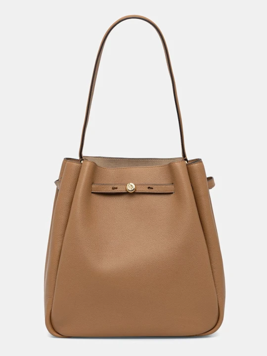 Zdjęcie produktu Tory Burch torebka tote damska skórzana Romy beżowy