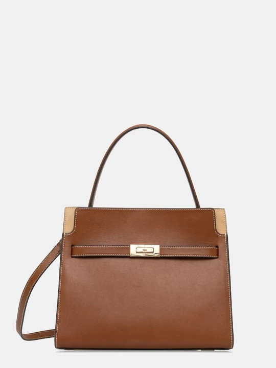 Zdjęcie produktu Tory Burch torebka tote damska skórzana Lee Radziwill brązowy