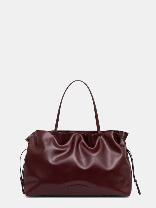 Zdjęcie produktu Tory Burch torebka tote damska z imitacji skóry Ella bordowy
