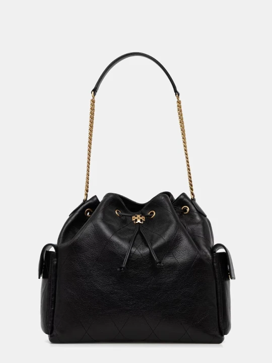 Zdjęcie produktu Tory Burch torebka worek damska skórzana Charlie czarny