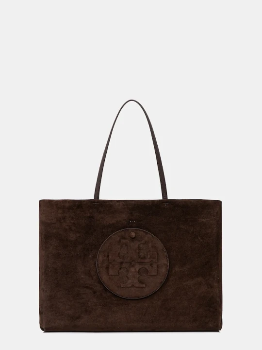 Zdjęcie produktu Tory Burch torebka zamszowa Ella brązowy