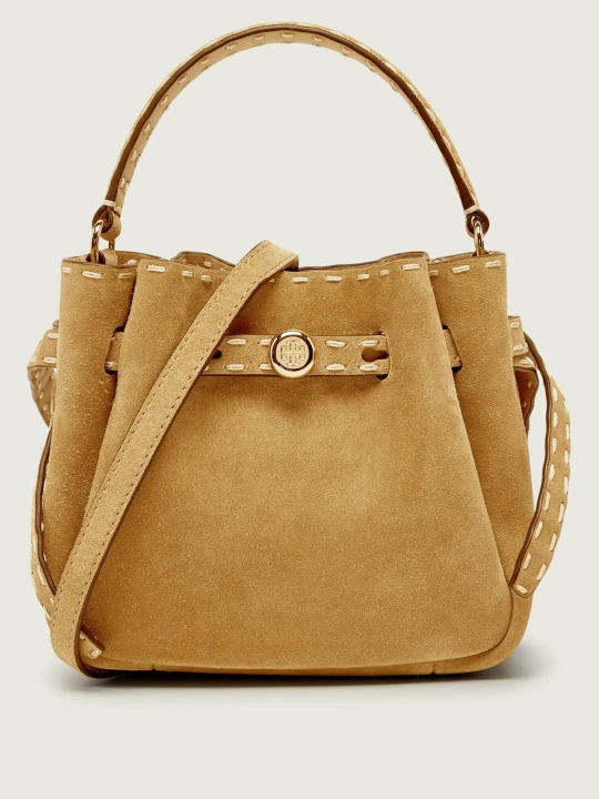 Zdjęcie produktu TORY BURCH Worek Romy Mini | zamsz beżowy