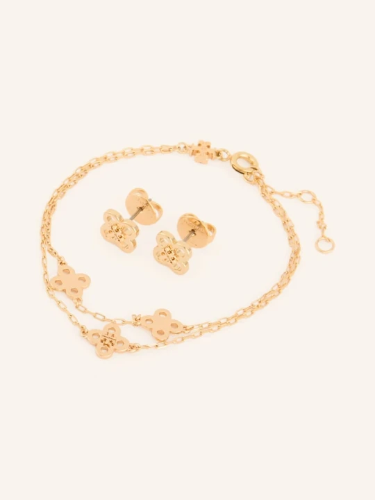 Zdjęcie produktu Tory Burch Zestaw Kira: Kolczyki I Bransoletka gold