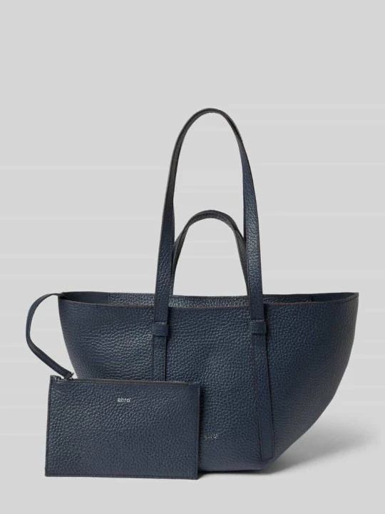 Zdjęcie produktu Tote bag z fakturowanym wzorem model 'Cosmo' Abro Ciemnoniebieski