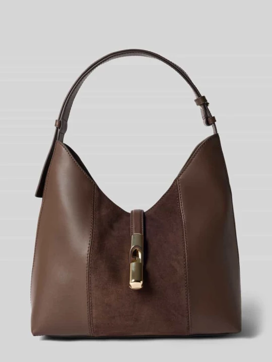 Zdjęcie produktu Tote Bag z naturalnej skóry model 'Goccia' Furla Ciemnobrązowy