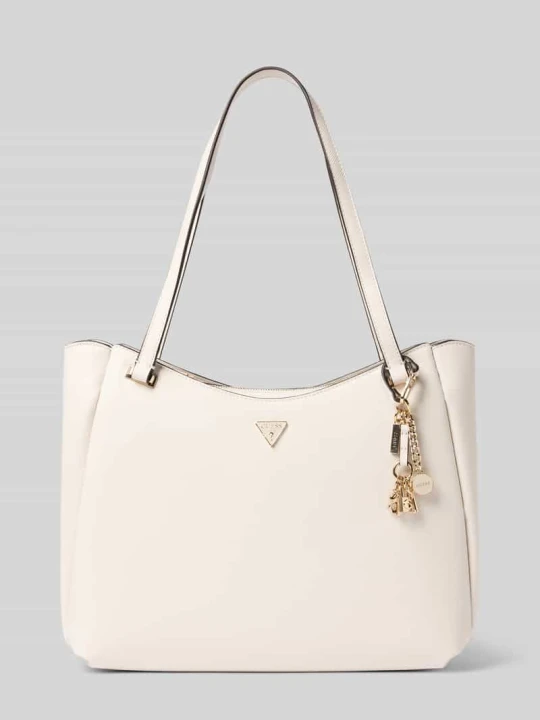 Zdjęcie produktu Tote bag ze skóry imitacji model 'Gilda' Guess Złamany biały
