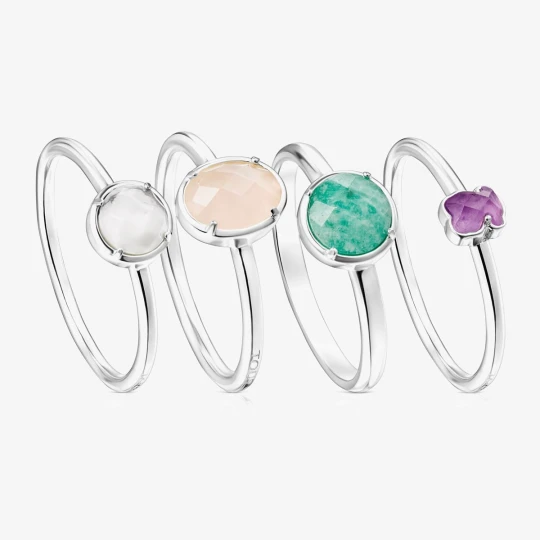 Zdjęcie produktu Tous Cool Color - Zestaw Pierścionków Ze Srebra Z Kamieniami - Tous