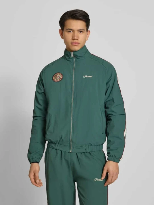 Zdjęcie produktu Trackjacket z wyhaftowanym logo model 'Slipstream' PROHIBITED Ciemnozielony