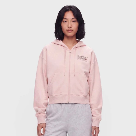 Zdjęcie produktu Trackside Fleece Full Zip New Balance Różowy intensywny