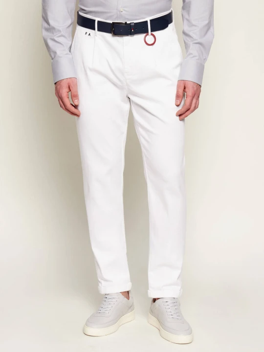 Zdjęcie produktu Tramarossa Spodnie chino ALBERTO | carrot fit biały