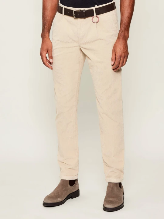 Zdjęcie produktu Tramarossa Spodnie chino Alberto | Slim Fit | sztruks beżowy
