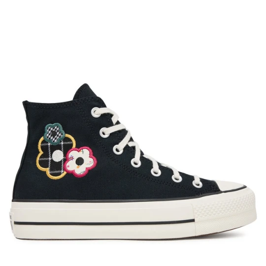 Zdjęcie produktu Trampki Converse Chuck Taylor All Star Lift Platform Floral Patchwork A15534C Czarny
