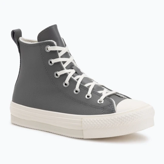 Zdjęcie produktu Trampki damskie Converse Chuck Taylor All Star EVA Lift Platform Leather sharkskin / warm quarry / egret Szary