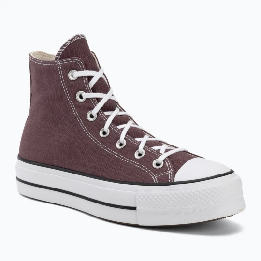 Zdjęcie produktu Trampki damskie Converse Chuck Taylor All Star Lift Hi trail mixed/natural ivory Bordowy